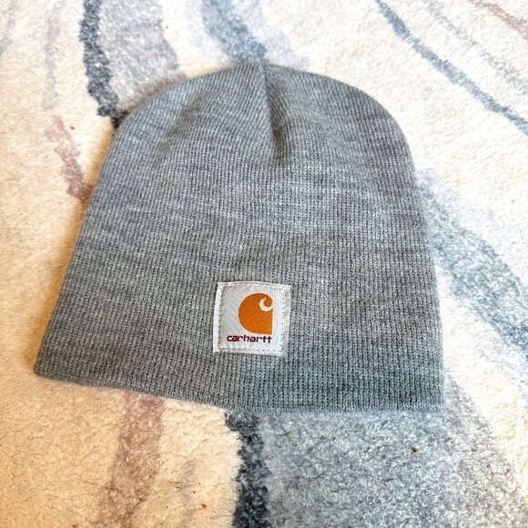 Carhartt Accessories - CARHARTT Logo Grey Knit Winter Beanie Hat Unisex One Size